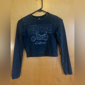 Hollister Black Graphic Long Sleeve
